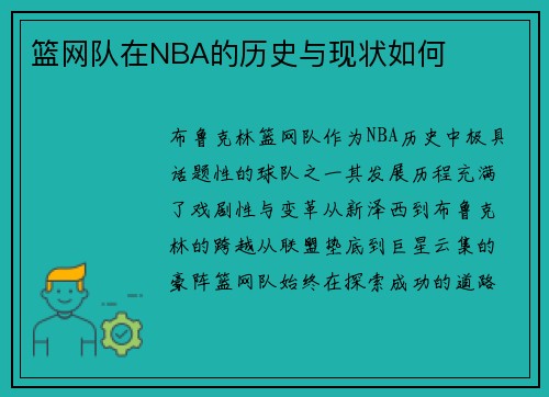 篮网队在NBA的历史与现状如何